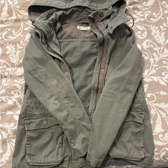 Olive Green Hooded Jacket - Picture 2 of 4